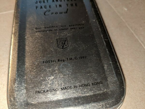 Fossil Watch Tin Box - Empty - 1992 - Image 3