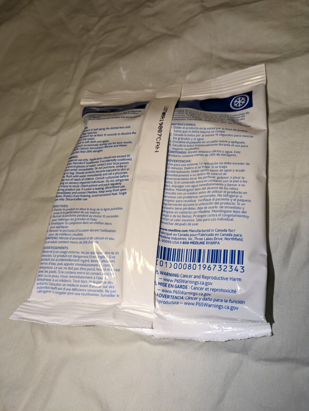 Ten (10) Medline Standard Cold Packs 5" X 6" MDS137020 - Image 3