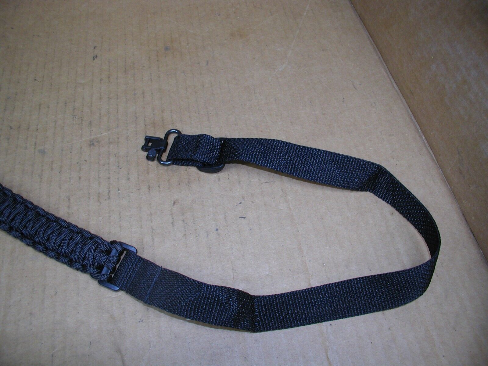 Paracord Sling With Swivels -Black 46" - Image 3