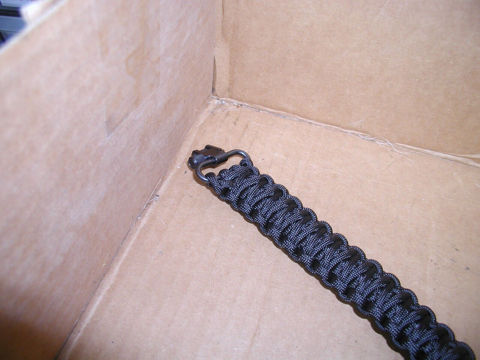 Paracord Sling With Swivels -Black 46" - Image 4