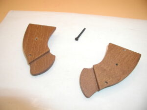 bbm starter revolver blank wood grips with screw and nut