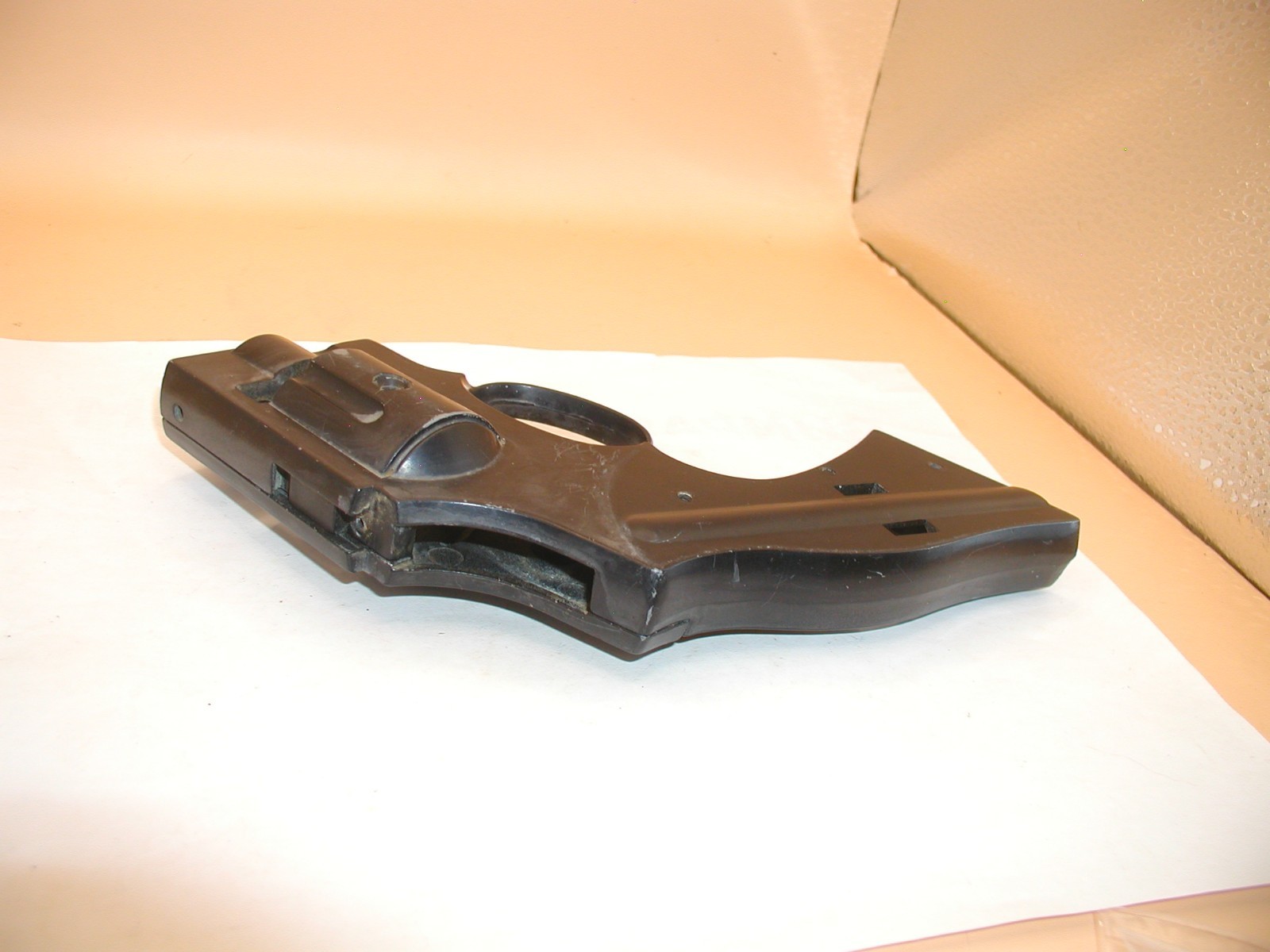 crosman 38t revolver frame and side plate, black crosman 38t revolver frame and side plate, black